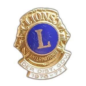 VTG Lions Club Lapel Pin Brooch International Dep. Dist. Gov. 1976-77 Estate